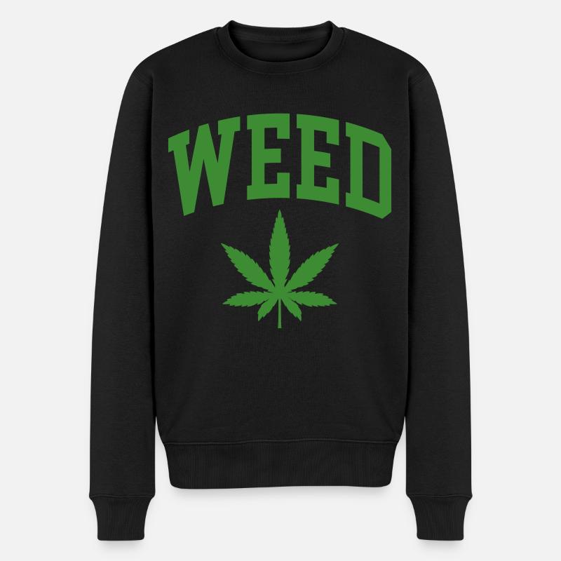 Weed - Männer Premium Bio Pullover - Schwarz