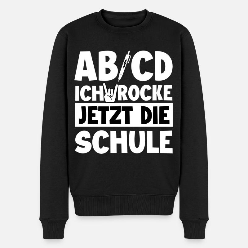 Schulanfang - Männer Premium Bio Pullover - Schwarz