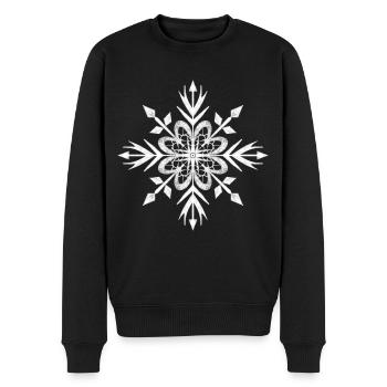 Flocon de neige - Pull Premium bio Homme - noir - Devant - Nico (187cm)