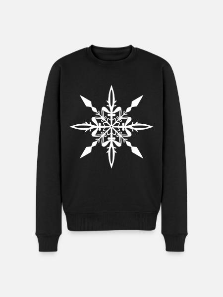 Schneeflocke / Flocon de neige - Pull Premium bio Homme - noir