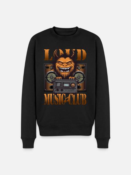 Loud Music Club - Men's Premium Organic Jumper - black