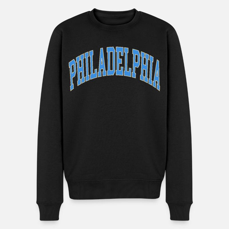 Philadelphia - Männer Premium Bio Pullover - Schwarz
