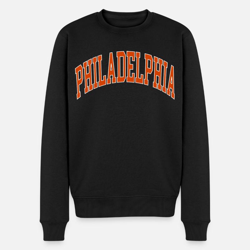 Philadelphia - Männer Premium Bio Pullover - Schwarz