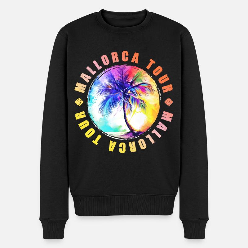 Mallorca Tour Bunt - Männer Premium Bio Pullover - Schwarz