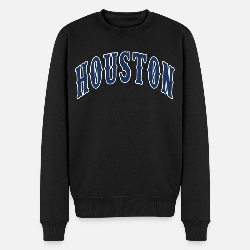 Houston - Männer Premium Bio Pullover - Schwarz