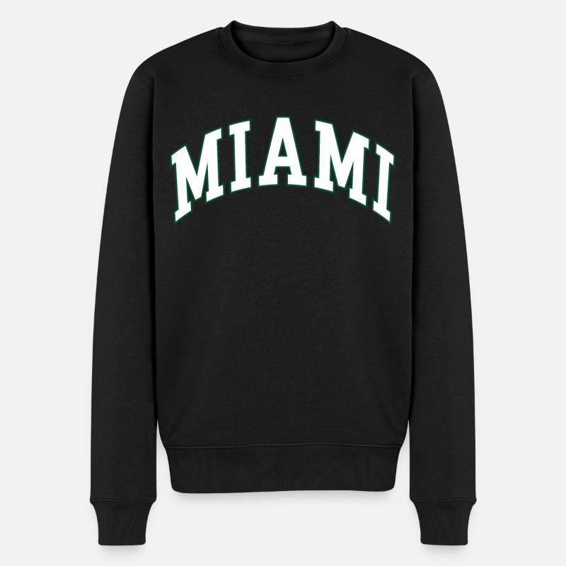 Miami - Männer Premium Bio Pullover - Schwarz