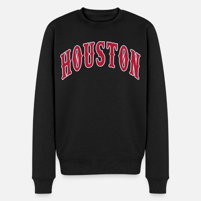 Houston - Männer Premium Bio Pullover - Schwarz