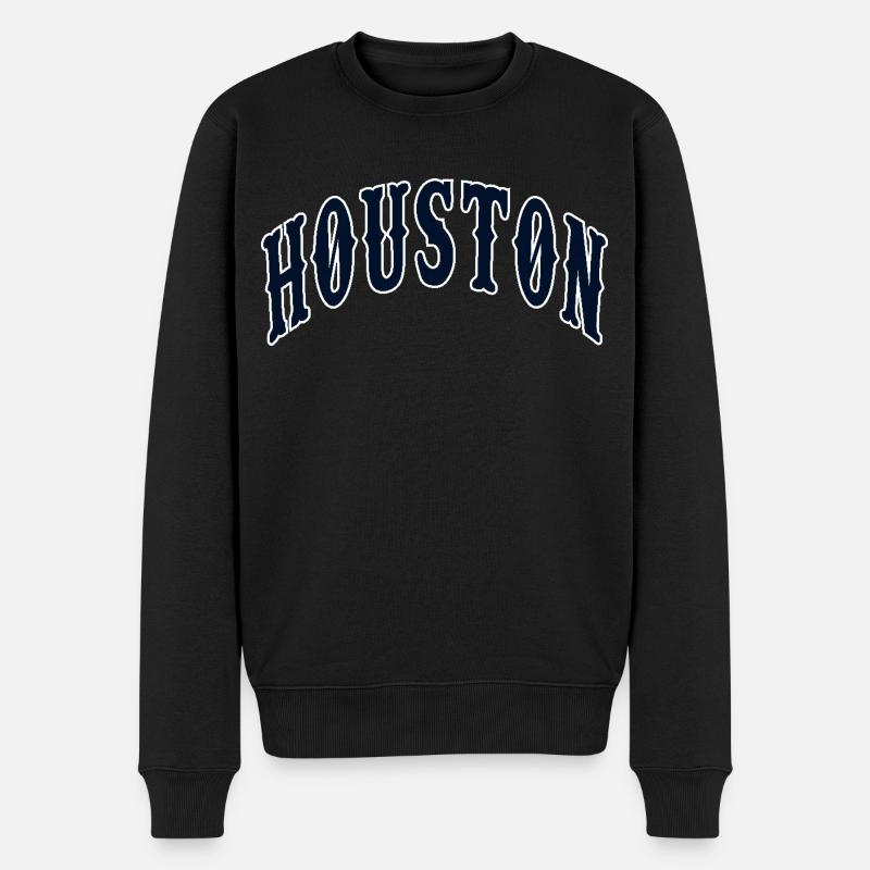 Houston - Männer Premium Bio Pullover - Schwarz