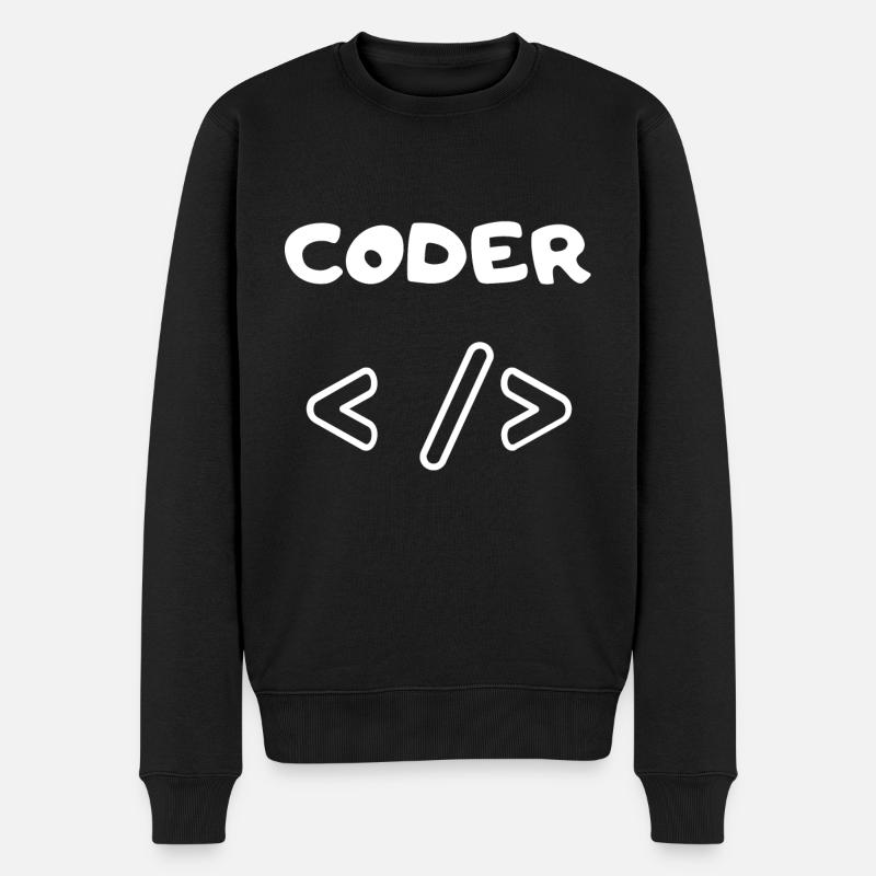 CODER WEB DEVELOPER - Men's Premium Organic Jumper - black