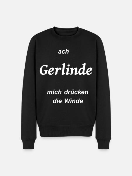 gerlinde winde pups furz - Männer Premium Bio Pullover - Schwarz