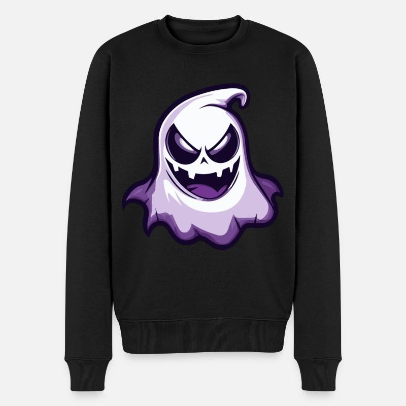Bande dessinée fantôme Halloween - Pull Premium bio Homme - noir
