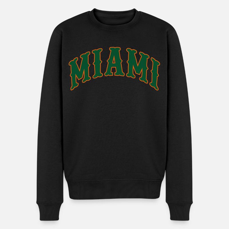 Miami - Männer Premium Bio Pullover - Schwarz