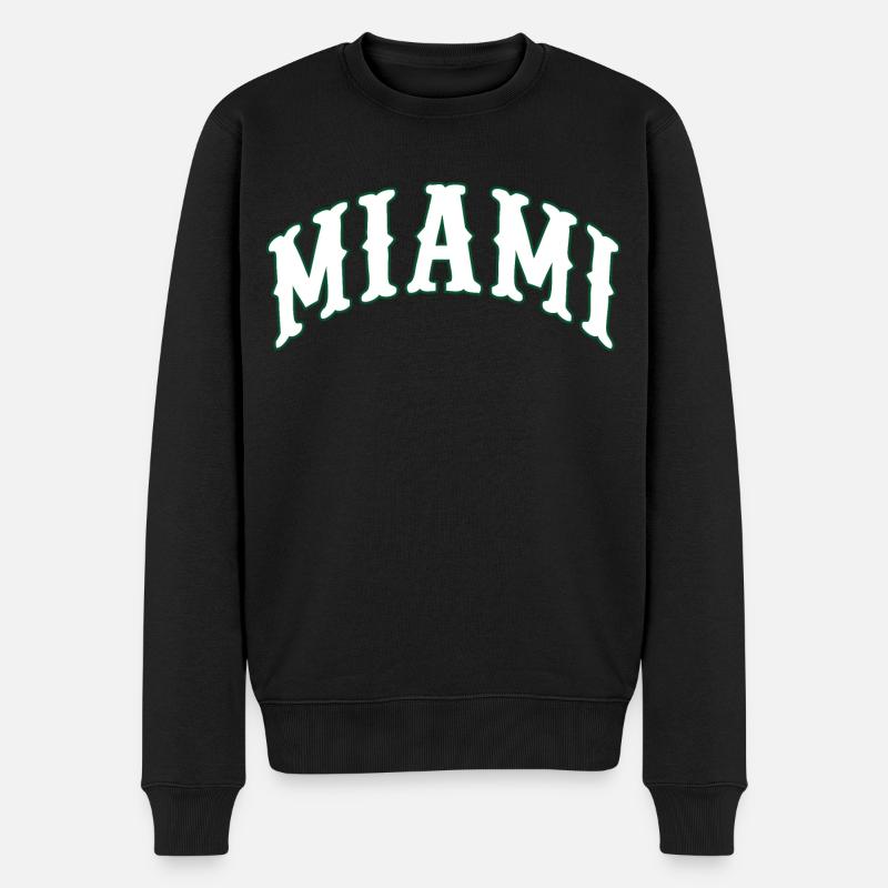 Miami - Männer Premium Bio Pullover - Schwarz