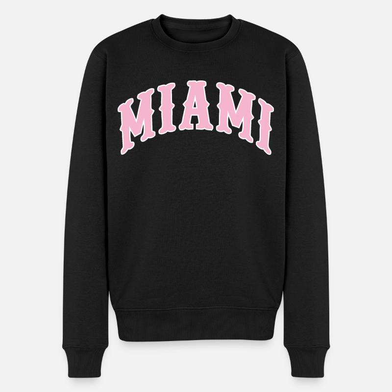 Miami - Männer Premium Bio Pullover - Schwarz