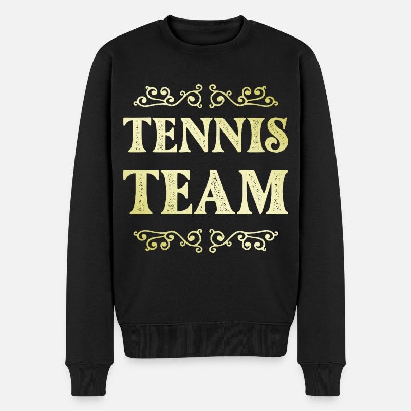 Tennis Team - Männer Premium Bio Pullover - Schwarz