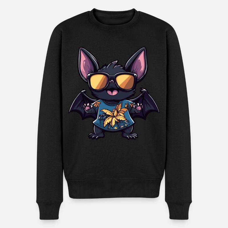 Chauve-souris drôle d’été - Pull Premium bio Homme - noir