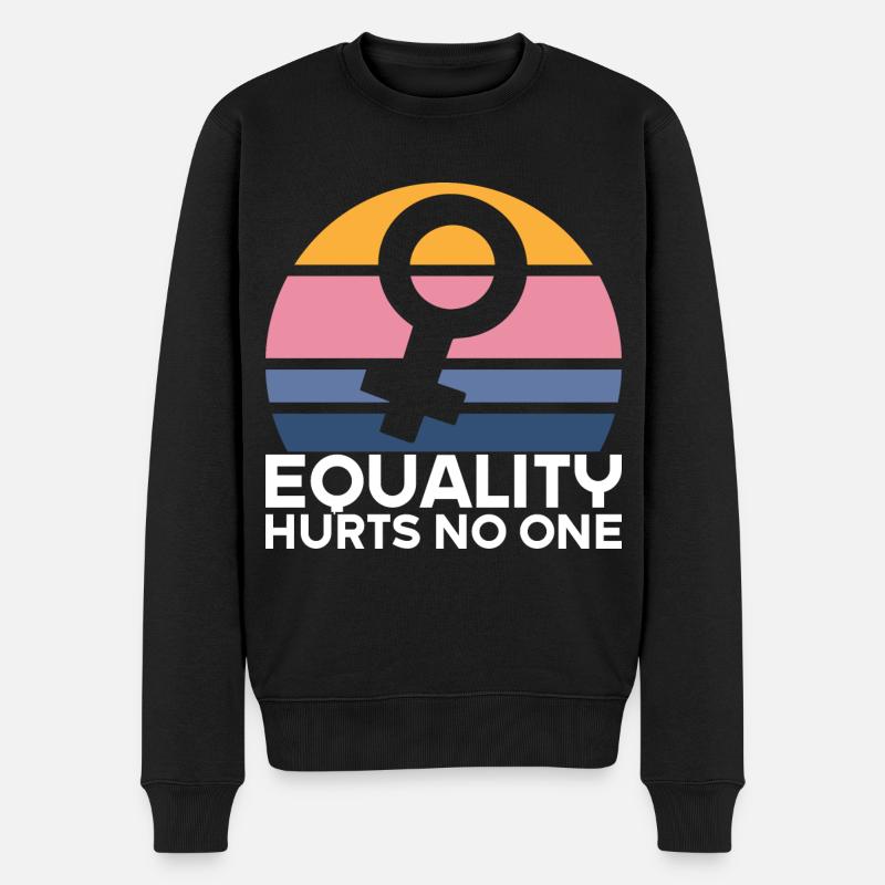 Feministin Feminismus Emanzipation Geschenk - Männer Premium Bio Pullover - Schwarz