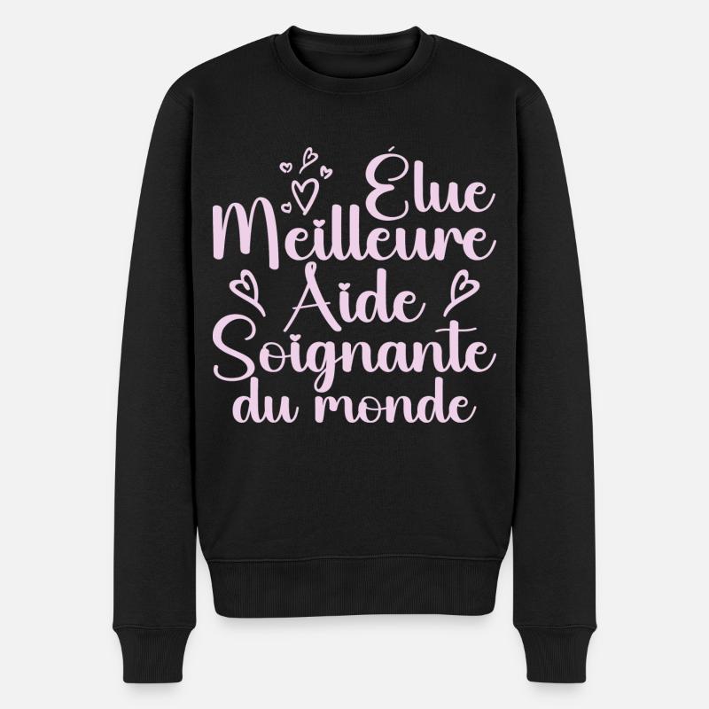 Élue Meilleure Aide Soignante Du Monde - Pull Premium bio Homme - noir