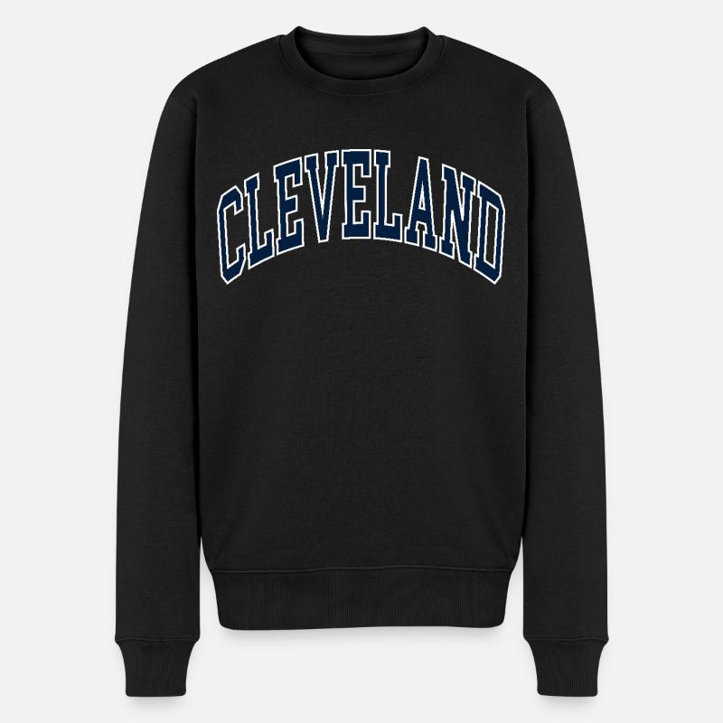 Cleveland - Männer Premium Bio Pullover - Schwarz