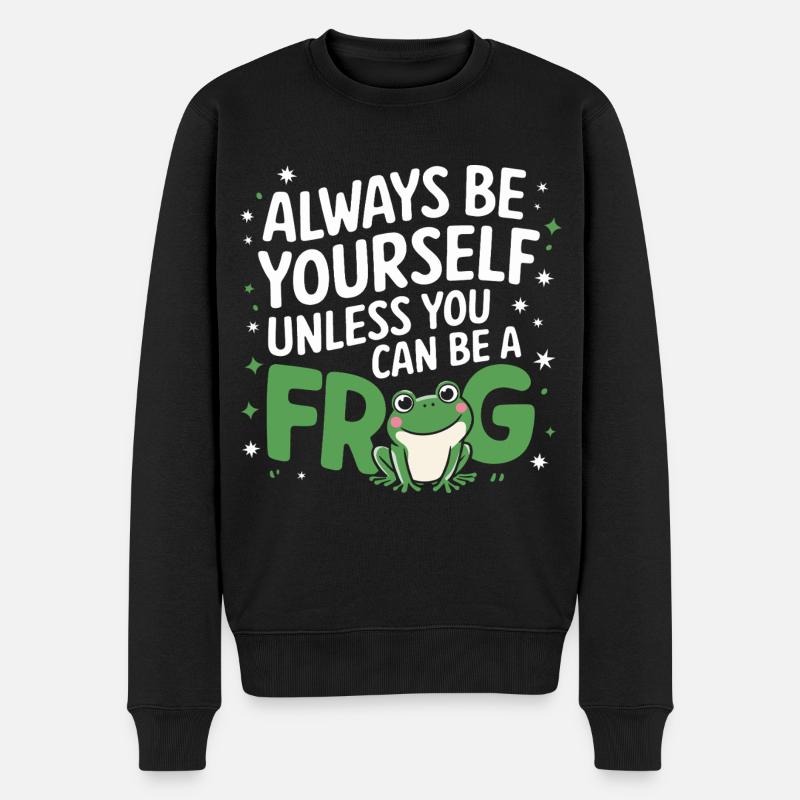 Frog Toad - Men's Premium Organic Jumper - black