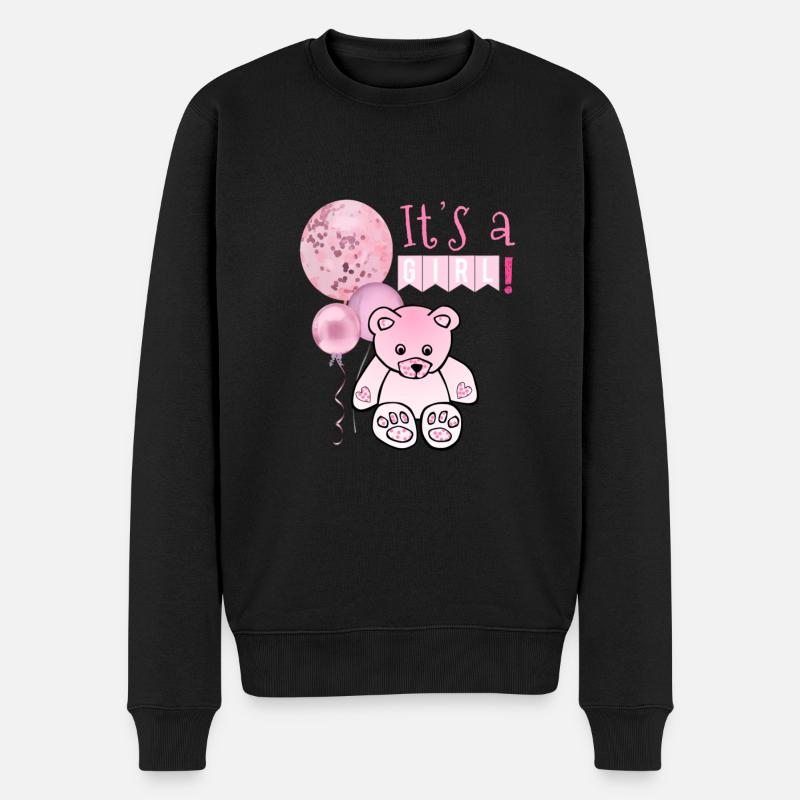 Baby Mädchen - Männer Premium Bio Pullover - Schwarz
