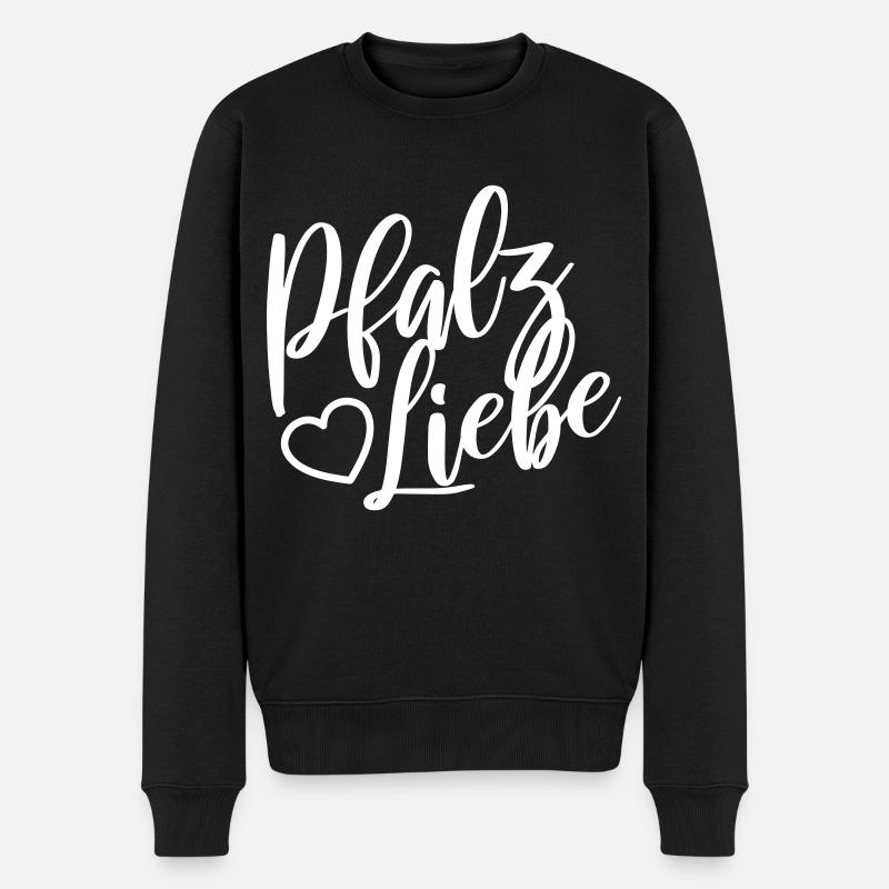 Pfalz Liebe - Männer Premium Bio Pullover - Schwarz