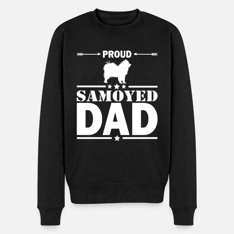 Samoyed proud dad - Men's Premium Organic Jumper - black