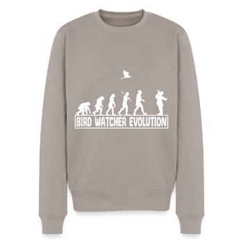 Ornithology Songbird Birds observe evolution - Men's Premium Organic Jumper - taupe - Front - Nico (187cm)