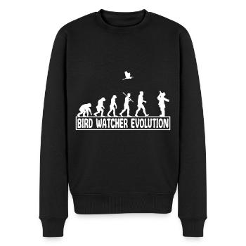 Ornithologie Oiseaux chanteurs observer évolution - Pull Premium bio Homme - noir - Devant - Nico (187cm)