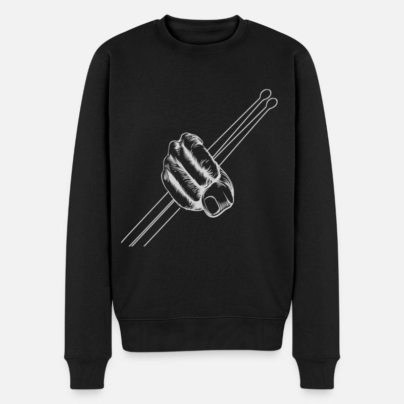 Baguettes de batteur - Pull Premium bio Homme - noir