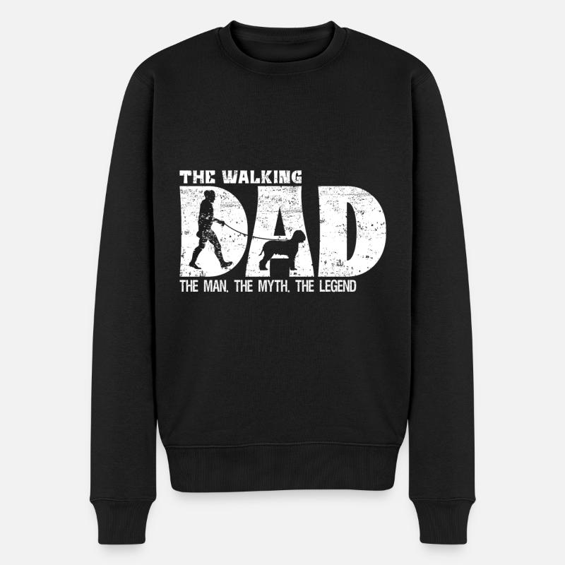 Lagotto Romagnolo The Walking Dad für Herrchen - Männer Premium Bio Pullover - Schwarz