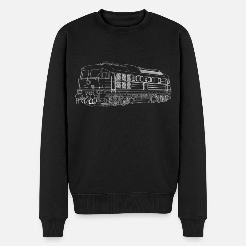 Ludmilla Lok Diesellok Taigatrommel BR 130 BR 132 - Männer Premium Bio Pullover - Schwarz