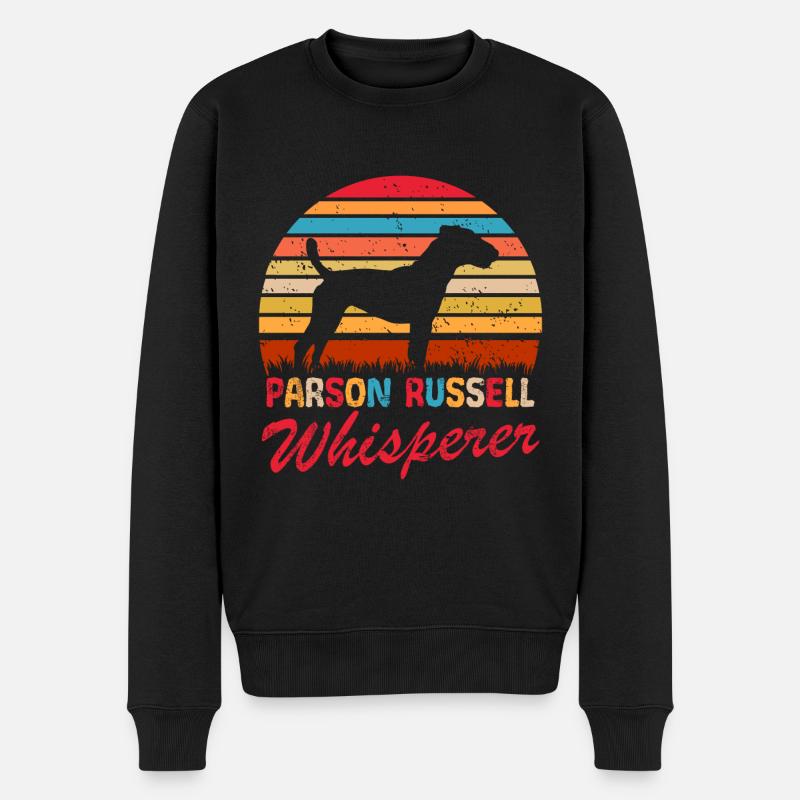 Parson Russell Terrier chuchoteur - Pull Premium bio Homme - noir
