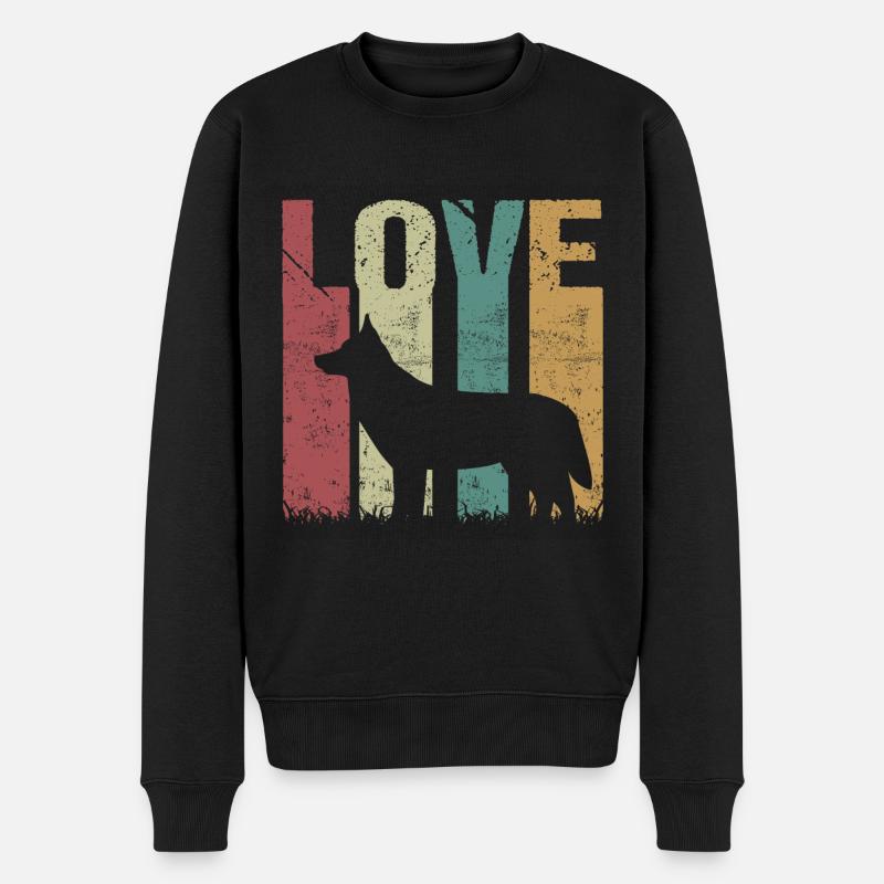 Harzer Fuchs Love Retro Vintage - Männer Premium Bio Pullover - Schwarz