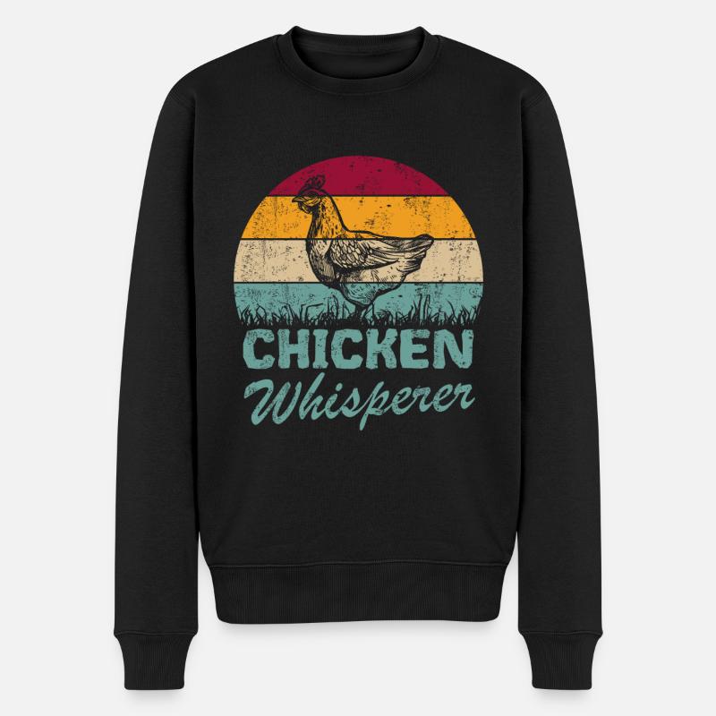 Hühnerflüsterer - Männer Premium Bio Pullover - Schwarz