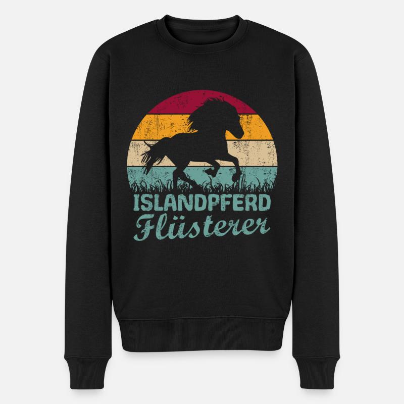 Cheval islandais Tölt Chuchoteur - Pull Premium bio Homme - noir