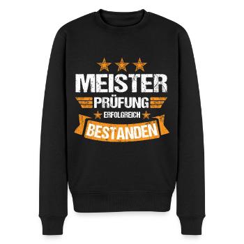 Meister Abschluss Prüfung Meisterprüfung bestanden - Männer Premium Bio Pullover - Schwarz - Vorne - Nico (187cm)