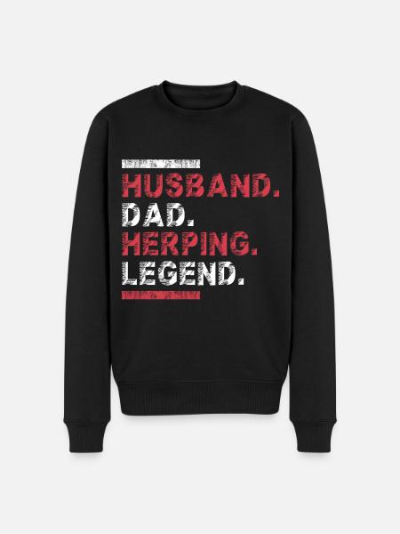 Herping Herpetology Herpetologist Dad Spruch - Men's Premium Organic Jumper - black
