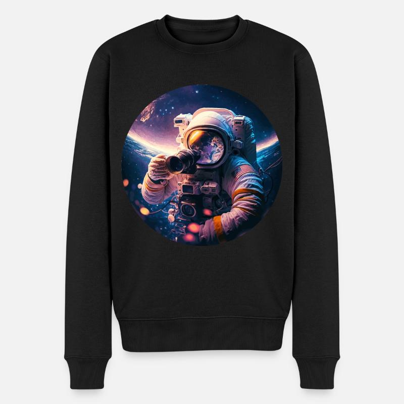 Cadeau de photographies d’astronautes - Pull Premium bio Homme - noir