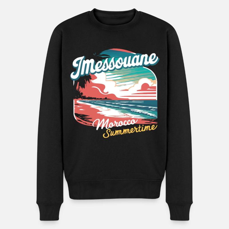 Éclat d'Imessouane: Die Essenz der Küste Marokkos - Männer Premium Bio Pullover - Schwarz