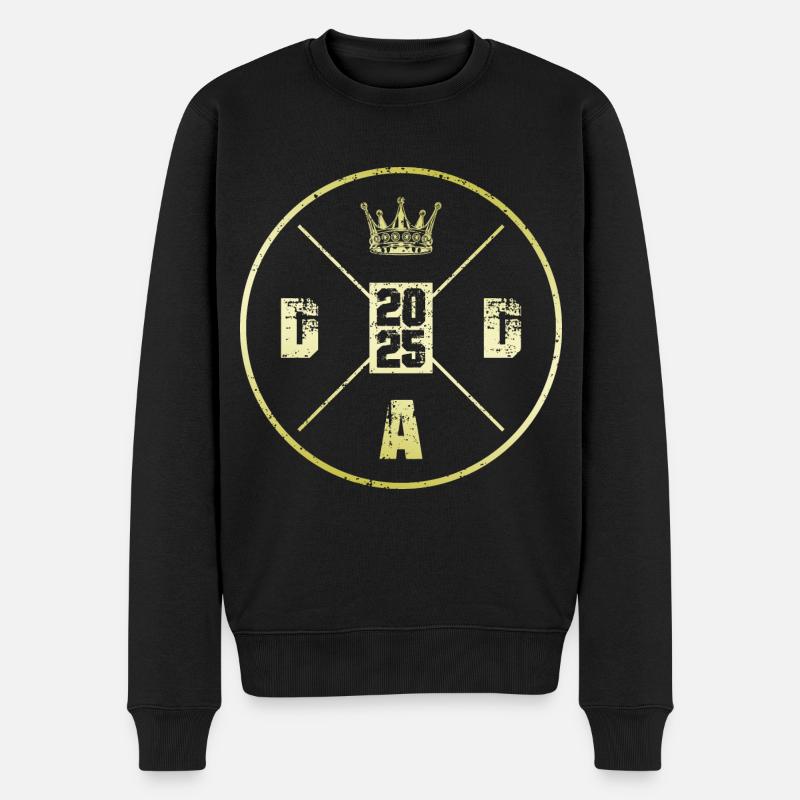 Papa 2025 Paternité Papa - Pull Premium bio Homme - noir
