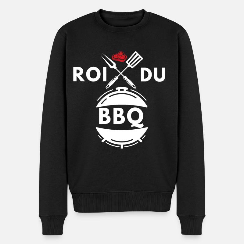 BARBECUE - Pull Premium bio Homme - noir