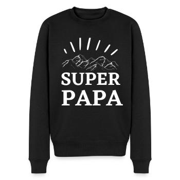 Ich bin ein großartiger Vater - Männer Premium Bio Pullover - Schwarz - Vorne - Nico (187cm)