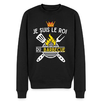 JE SUIS LE ROI - Pull Premium bio Homme - noir - Devant - Nico (187cm)