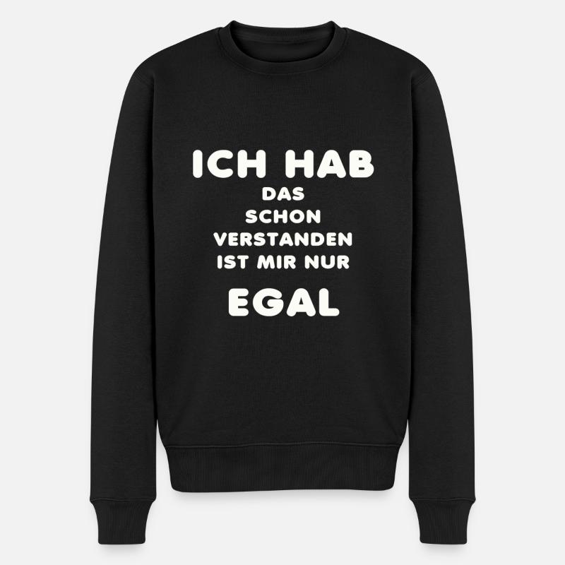 Spruch Sprüche Verstanden Lustig Witzig Geschenk - Männer Premium Bio Pullover - Schwarz