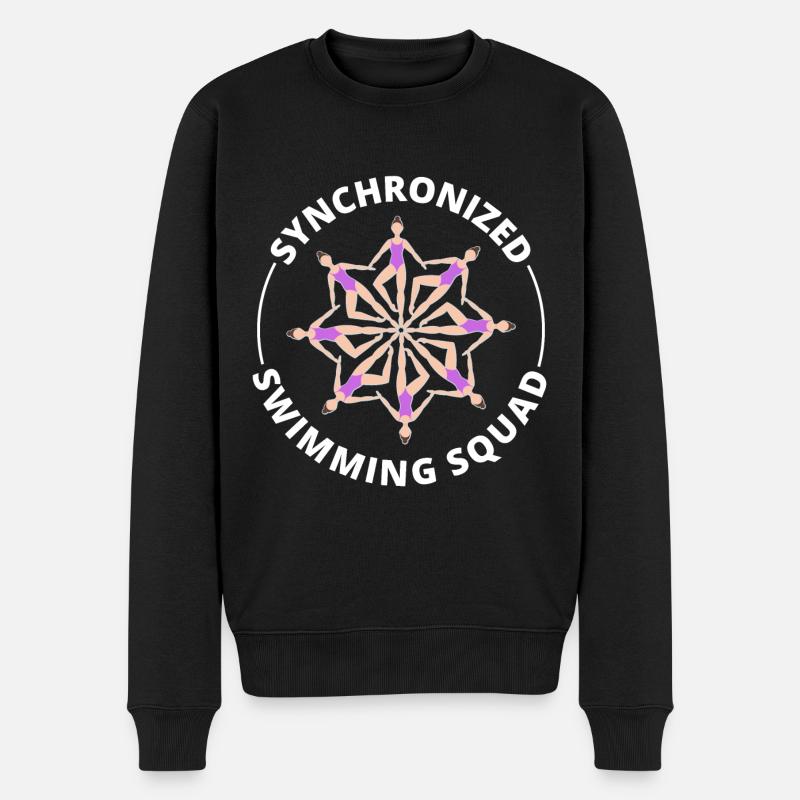 Synchro Schwimmer Synchronschwimmen Kader - Männer Premium Bio Pullover - Schwarz