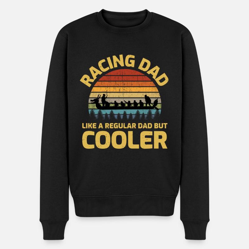 Drachenboot Racing Crew Paddlers Dad Wassersport - Männer Premium Bio Pullover - Schwarz