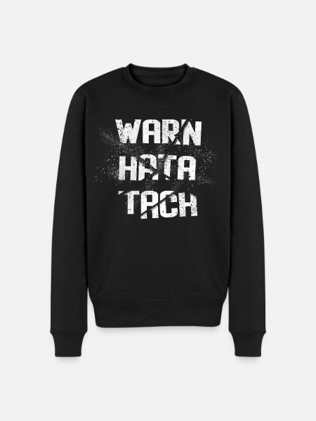 Warn hata tach - Männer Premium Bio Pullover - Schwarz