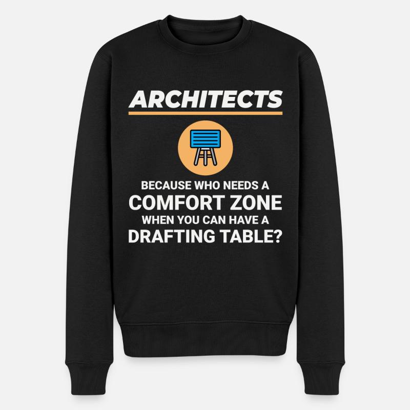 Architect Drafting Table Construction Architecture - Men's Premium Organic Jumper - black