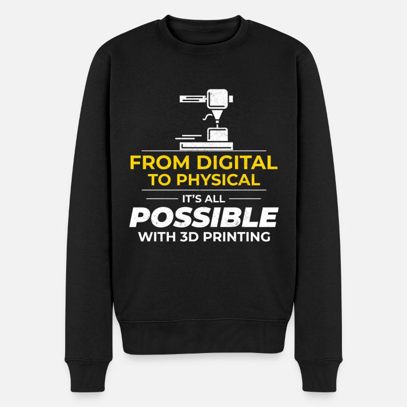 3D Printer 3D Printing - Men's Premium Organic Jumper - black